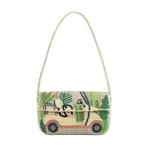 Bolsos de hombro tipo clutch de lujo con cuentas y bordados de cuentas de semillas. Bolso personalizado hecho en India. - Product Image 5