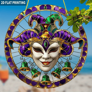 CIFbuy Maschera Colorata di Carnevale Veneziano in Acrilico, Ornamento da Appendere per Finestre e Pareti, Decorazione per la Casa, TikTok per Servizio di Ritiro Temu, Regalo - Product Image 1