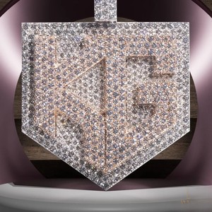 Custom Rose Gold Iced Out Moissanite Pendant Shield Letter <b>Charm</b> VVS Look Gold Plated 925 Sterling <b>Silver</b> Hip Hop for Party - Product Image 4