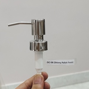 Distributeur de savon et de lotion en acier inoxydable poli miroir brillant, pompe résistante à la rouille pour hôtel et salle de bain - Product Image 1