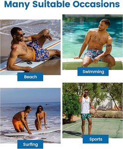Pantalones Cortos Deportivos de Lona Tejida Personalizados para Hombre, Cintura Alta, Verano, Playa, Impresión de Logotipo Personalizado - Product Image 6