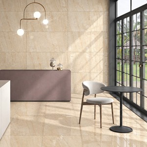 กระเบื้องปูพื้นพอร์ซเลน Royal Dyna Minimalist ขนาด 600x1200 มม. ผิวมันเงา สำหรับใช้ภายในห้องนั่งเล่น - Product Image 1