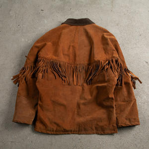 Veste en daim à franges unisexe, style western haut de gamme, finition douce, marque OEM - Product Image 6