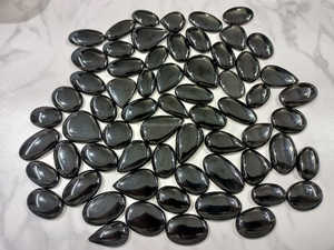 La mejor calidad, cabujón Natural de ónix negro, fabricación de joyas de cristal con parte posterior plana auténtica, suministro a granel, rubí cuadrado ovalado de alto grado - Product Image 3