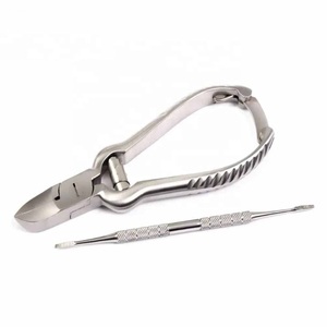 Podiatry Basic Pack/Chiropody Instruments Set 2 Podiatry Cantilever <b>Thick</b> Nail Clippers Nail File 410 Japanese Stainless Steel - Product Image 2