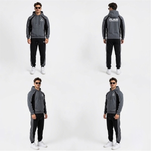<b>Men</b>’s Regular Size Polyester Fleece Tracksuit <b>Set</b> – Premium Streetwear Hoodie & Jogger <b>Set</b> - Product Image 1