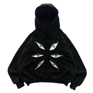 Sweat à capuche zippé surdimensionné en coton épais 500 g/m² Eyre Sport Wear, personnalisable avec impression sérigraphique de haute qualité - Product Image 1