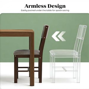 Ensemble de 4 chaises de salle à manger en bois de noyer pour salles à manger, salons, chambres à coucher - Product Image 3