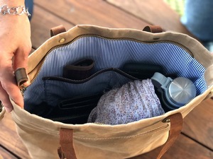 Bolso Tote de Lona y Cuero, Estilo Vintage, Impermeable, con Diseño Bordado, Bolso de Hombro, para Viajes, Trabajo, Compras, Gran Capacidad - Product Image 6