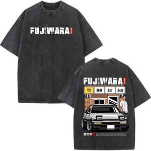 OEM Custom Oversized <b>T</b> Shirt Japanese Fish Design <b>Back</b> Print Cotton Streetwear Loose Fit Supplier - Product Image 5