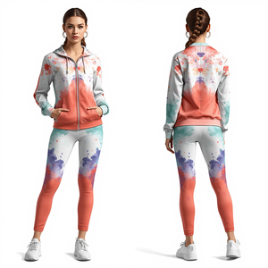 Conjunto Deportivo Informal Unisex con Capucha y Cremallera, Diseño a Cuadros, Ligero, de Poliéster/Algodón Antipilling, Marca Caustic International - Product Image 1