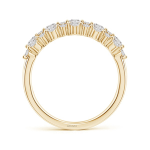 Anillo de Diamantes Cultivados en Laboratorio de Corte Redondo y Varias Hileras de Lujo para Mujer en Oro de 10K, 14K, 18K y Plata 925, 935 - Product Image 4