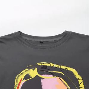 เสื้อยืดผู้หญิงพิมพ์ลายคุณภาพสูง ทรงเข้ารูป สวมใส่สบาย ระบายอากาศได้ดี สำหรับฤดูร้อน สไตล์สตรีทแวร์-ขายส่ง - Product Image 5