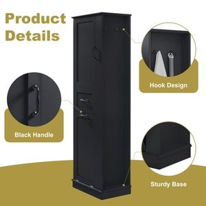 Mobiletto Alto Moderno con Capacità di 80 Libbre, Ripiani Regolabili Inclinabili, Cerniere a Chiusura Morbida, Arredo Bagno in Alluminio - Product Image 6