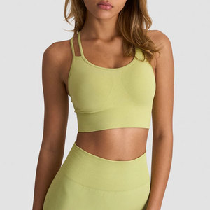 Vêtements d'été très demandés pour femmes, tenue de sport pour la course en extérieur, soutien-gorge dos croisé, couleur unie, bretelles réglables, coupe ajustée - Product Image 5