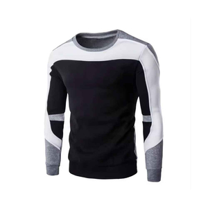 Unisex Color Blocking Crew Neck Pullover Sweatshirt Terry Fabric <b>Eco</b>-Friendly <b>Dot</b> Pattern Regular Fit Knitted Casual Winter Wear - Product Image 2