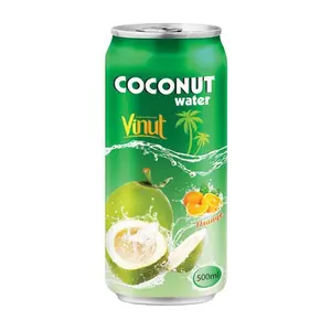 500ml VINUT Can (Tinned) Coconut water with Orange Free Sample Free Label Suppliers Directory Sugar-Free in Vietnam