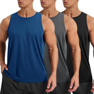 Camiseta sin mangas básica para hombre, de spandex/algodón, ecológica, de secado rápido, transpirable, con cuello redondo, informal, para verano, estilo musculoso, suave. - Product Image 1
