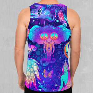 Camiseta sin mangas de punto para hombre, sublimación, multicolor, personalizada, con impresión completa, ropa deportiva para verano, camiseta sin mangas sublimada para fitness. - Product Image 3