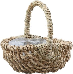 Hot Trending Straw <b>Woven</b> Flower <b>Basket</b> for Wedding Sundries Holder Desktop Storage <b>Basket</b> Floral Arrangement Rustic Home Decor - Product Image 1