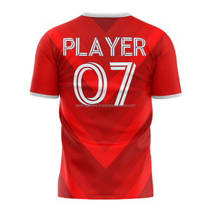Maillots de football personnalisés en sublimation 100% polyester respirants à séchage rapide et extensibles avec logo - Product Image 6