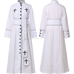 High Quality Long Polyester Church Cassock Uniform Custom Clergy <b>Robe</b> for Priests <b>Pastor</b> Minister Bulk Supply OEM - Product Image 3