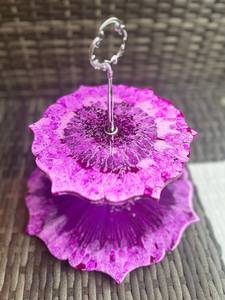 ขาตั้งเค้กเรซิ่นทันสมัยพร้อมขอบโลหะ จานเสิร์ฟขนมหวานดีไซน์สวย - Product Image 6