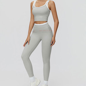Ensemble de yoga pour femmes de qualité supérieure à prix abordable, 2 pièces, personnalisable, respirant, doux, matériau durable, design international - Product Image 6