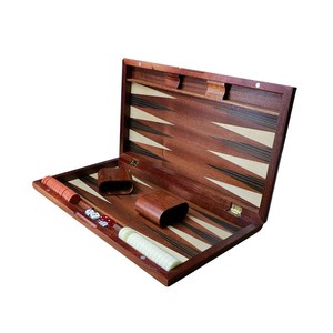 New Luxury Design Customizable Leather Eco-Friendly Durable High Quality <b>Backgammon</b> Game <b>Set</b> Folding Box Custom Logo - Product Image 4