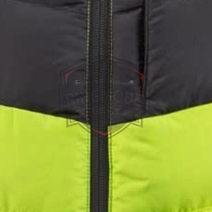 Concevez votre propre veste matelassée d'hiver à col montant avec logo sur le devant, service OEM, légère, disponible en stock - Product Image 6
