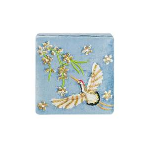 Bolso bandolera de mujer de estilo bohemio indio, hecho a mano, con bordado de algodón, pequeño, con cuentas, para monedas y joyas de noche. - Product Image 2