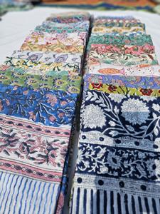 ผ้าซารองพิมพ์ลายบล็อกด้วยมือ ผ้าฝ้ายแท้ 100% ผ้าคลุมชายหาดเนื้อนุ่ม ผ้าคลุมบิกินี่สำหรับผู้หญิง ขายส่ง - Product Image 6