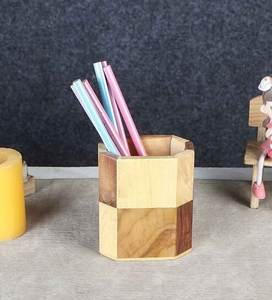 ที่จัดระเบียบโต๊ะไม้สำหรับใส่ปากกา โน้ต และคลิปหนีบ ที่ใส่ปากกาไม้ตกแต่งสำหรับโต๊ะเรียน ที่เก็บของบนโต๊ะทำงานไม้สำหรับใช้ในชีวิตประจำวัน - Product Image 3
