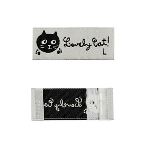 Étiquettes tissées personnalisées à extrémités pliées, forme rectangulaire, bords coupés à l'échelle ultrasonique, lavables pour sacs de vêtements et projets DIY - Product Image 2