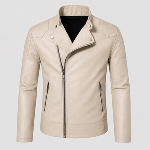 High Quality <b>Men</b> Fashion Casual <b>Jacket</b> With Stand Neck Collar Front Zip Closure And <b>Smart</b> Slim Fit Regular Sleeve - Product Image 1