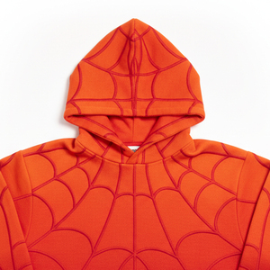 Sweat-shirts à capuche Spider vierges pour hommes, en molleton décontracté et ample, avec impression de logo personnalisé en mousse, vente en gros - Product Image 3
