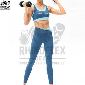 Vêtements de sport personnalisés avec logo pour femmes, tenue de sport à fort impact, vêtements de yoga, ensemble de fitness grande taille, haut de sport - Product Image 3