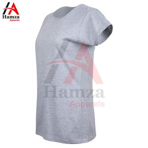 T-shirt solide de haute qualité femmes col rond 100% coton sur mesure respirant porter un t-shirt uni par Hamza Apparels - Product Image 2