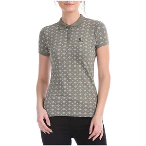 Polo de Mujer con Patrón Sólido, Camiseta Casual de Algodón de Manga Corta, Tejida y Transpirable, con Botones, para Verano 2026 - Product Image 1