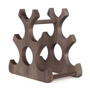 Estante para Botellas de Vino de Estilo Rústico Vintage en Madera para Bares, Pubs y Uso Decorativo, Soporte para Botellas de Vino - Product Image 2