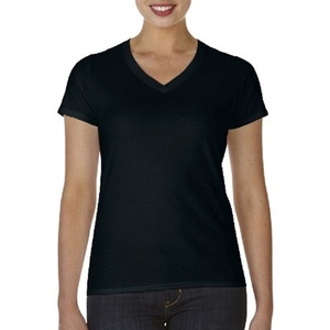 Top Moderno de Verano para Mujer con Cuello en V, Corte Regular, Manga Corta, Diseño Liso para Uso Diario Informal y Fiestas - Product Image 1