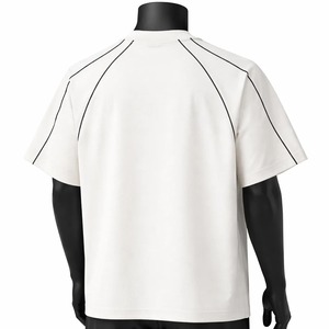 Camiseta de algodón de manga corta estilo raglán, con ribetes en contraste, de alta calidad, corte regular, 100% algodón tejido, personalizable. - Product Image 4