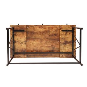 Bureau d'ordinateur moderne rétro en panneaux de particules avec revêtement Triamine et tubes en fer, 120 cm, design 3 pompes - Product Image 3