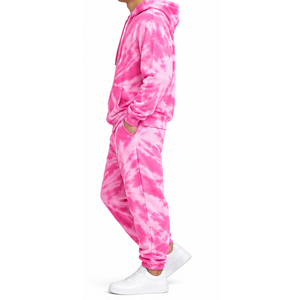 Conjunto Deportivo Tie Dye Personalizable, Sudadera con Cierre Frontal y Pantalones de Chándal, Dos Piezas, Ropa Urbana Cómoda para Adultos - Product Image 3