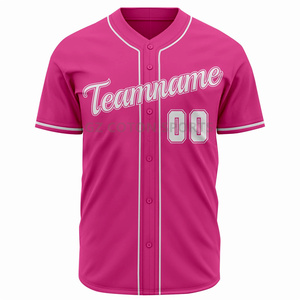 Nouvel ensemble d'uniformes de baseball personnalisés, chemises et pantalons, logo imprimé par transfert thermique, antibactérien, 100% polyester, maillot de softball unisexe - Product Image 1