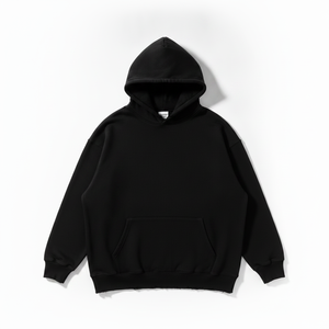 เสื้อฮู้ดดี้คอกลมทรงโอเวอร์ไซส์ผ้าฟลีซหนานุ่มพิมพ์ลายพัฟโฟมโลโก้ 3 มิติ คุณภาพสูงสำหรับผู้ชาย - Product Image 1