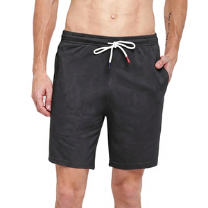 Pantalones Cortos Bermuda de Algodón Rosa para Hombre, Color Sólido, Cintura con Cordón, Casuales, de Longitud Media, con Bolsillos - Product Image 5