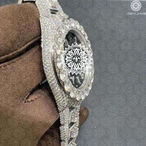 Reloj de moda de lujo para mujer Charm Jewells, caja de acero inoxidable, bisel de diamantes, movimiento de cuarzo analógico, esfera redonda de 38mm - Product Image 3