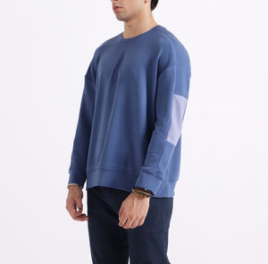 Sudaderas de Felpa Suave para Hombre, Corte Regular, 100% Algodón, Color Azul Sólido, Estilo Casual, Marca OEM Premium - Product Image 5