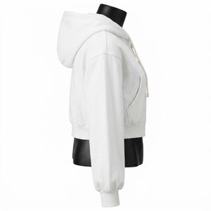 High Quality Custom Made <b>Women</b> Winter <b>Crop</b> Top <b>Hoodies</b> 100% Cotton Lightweight <b>Crop</b> Top <b>Hoodies</b> - Product Image 3